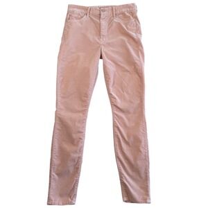 Mother High Waisted Looker Lipstick and Other Stories Pink Velvet Jeans Sz 27